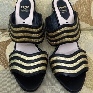 Fendi Fantasia Wave Heel sandal